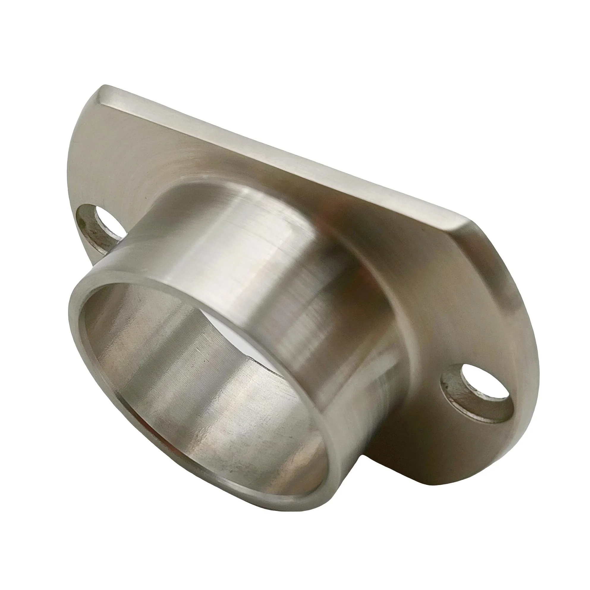 Stainless Steel 316 Satin Polished Oblong Flange Handrail Base Flange for 50.8 mm Railing