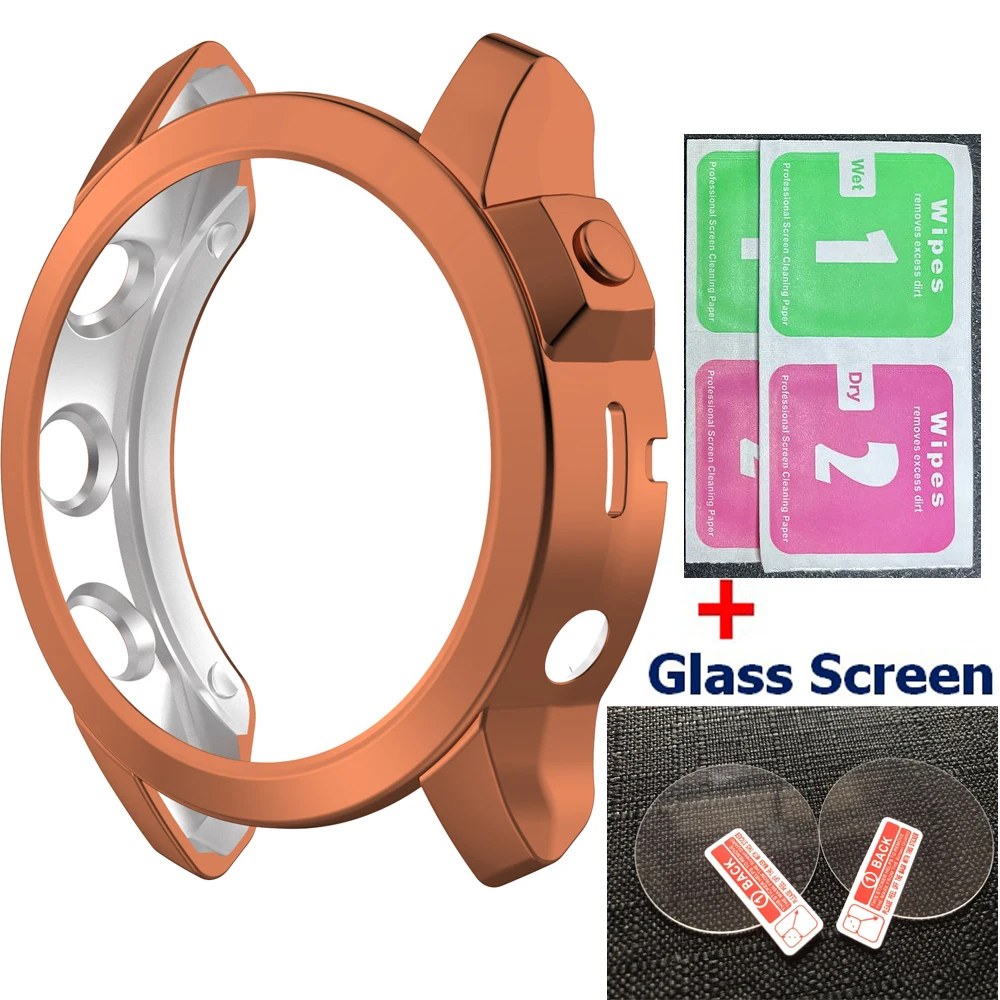 HD Glass Screen Protective Case For Garmin Fenix7/Fenix7S/Fenix7X Watch Band Frame Bracelet Frame Cover for Garmin Fenix 7 Film 