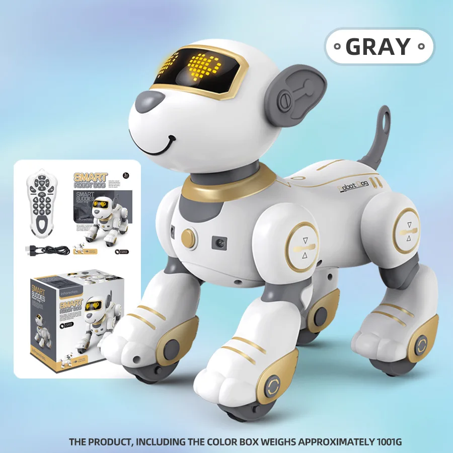 2025 AI Smart Robot Dog - Controllo vocale, rilevamento tattile, giocattolo programmabile per animali domestici, regalo per ragazzi e ragazze (RC Dancing)