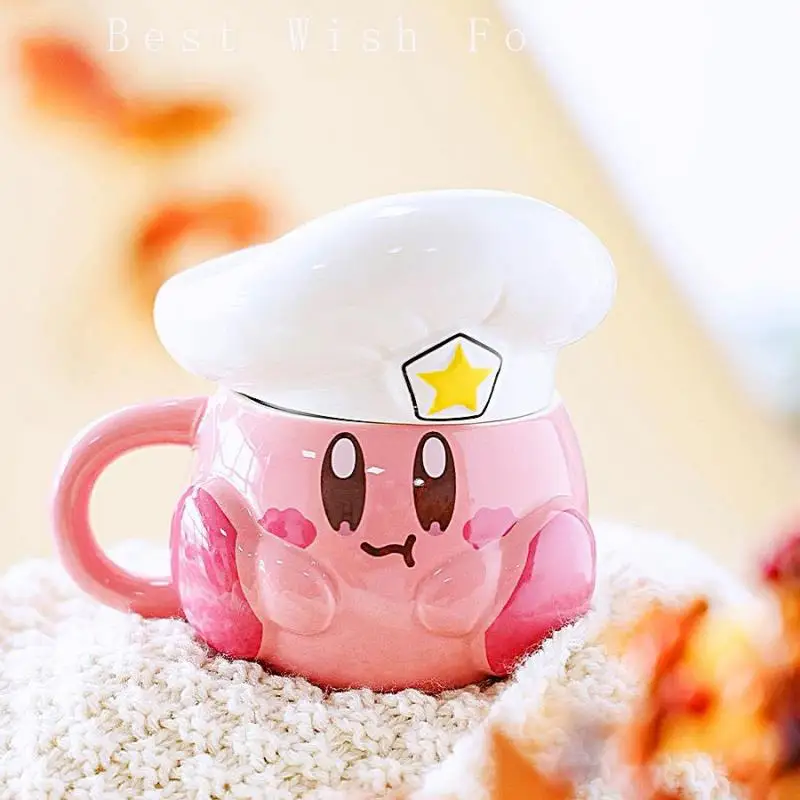 A cup of coffee in my Kirby mug is all I need ☕️💖 . Find this baby in our  shop🛍 . . . . . . . . . #kawaii #kirby #shopsmall #foryou #reel #…