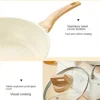 4PCS Household Wheat Rice Stone Pot Set Non Stick 26cm Pan Fry Pan 18cm Milk Pot 24cm Soup Pot 30cm Frying Pan 6