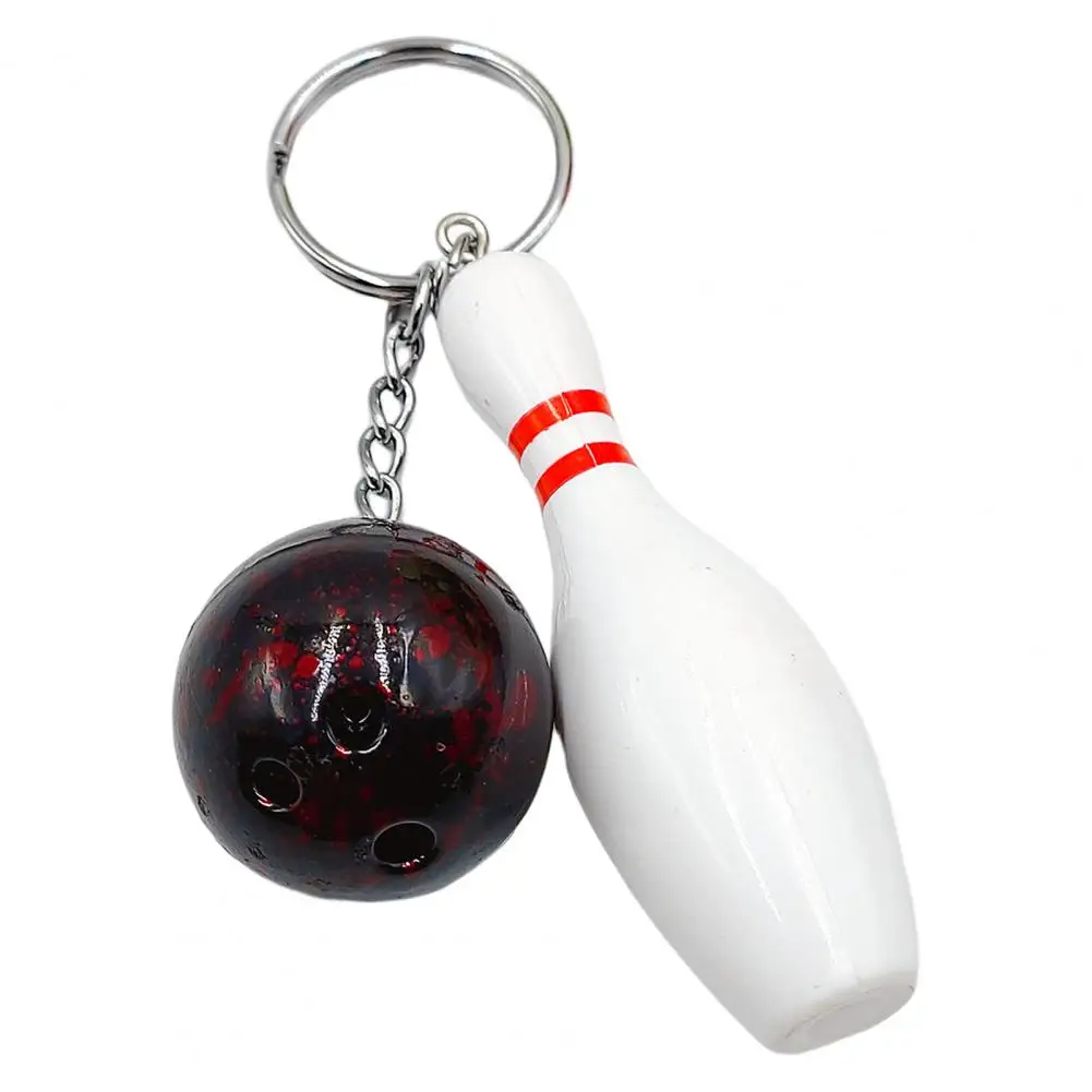 Bowling Key Chain Ball Shape Key Ring Holder Keychain Sport Lovers Handbag Car Pendant Sports Keychain Bowling Holder bowling accessories