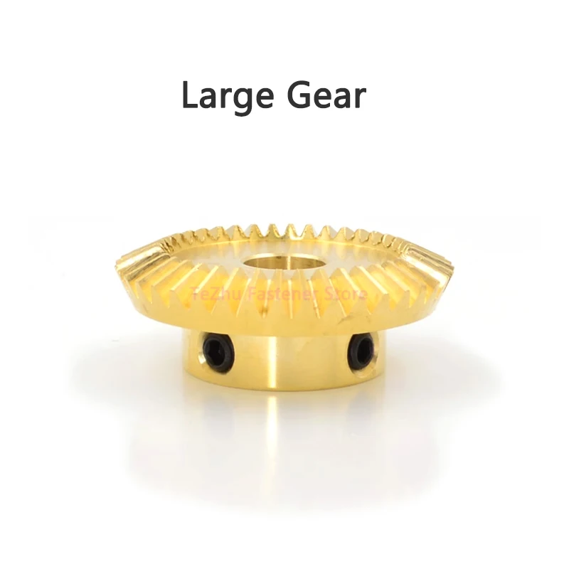 1pc 1:2 Brass Bevel Gear 1M 15 20 30 40 Teeth 90 Degrees Meshing Angle Gears Bore 4/5/6/8/10/12/14/15mm