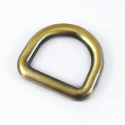Versatile Metal O Dee D Ring Buckles for DIY Leathercraft and Accessories (Brass)