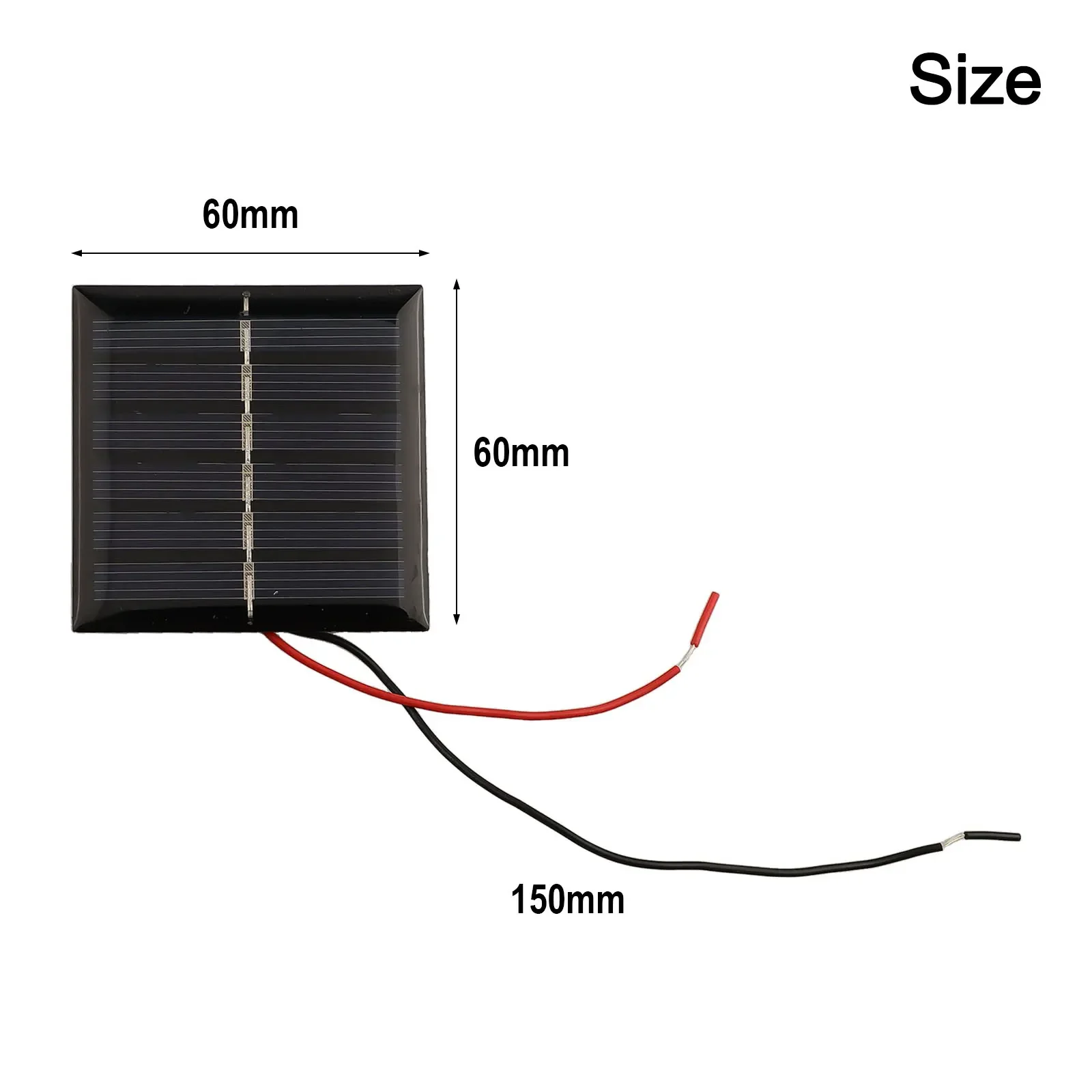 Mini Solar Panel 0.4W 60X60mm Solar Panels With Wires Electronic Components For Garden Lights Outdoor Portable Solar System