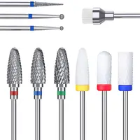 10pcs Professional Tungsten Carbide Acrylic Nail File Bits Nail Art Tools For Electric Manicure Machine Home Salon Use 2