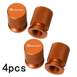 Deluxe Waterproof Car Wheel Tire Valve Caps - Airdust Protection Tyre Stem Covers (Orange)