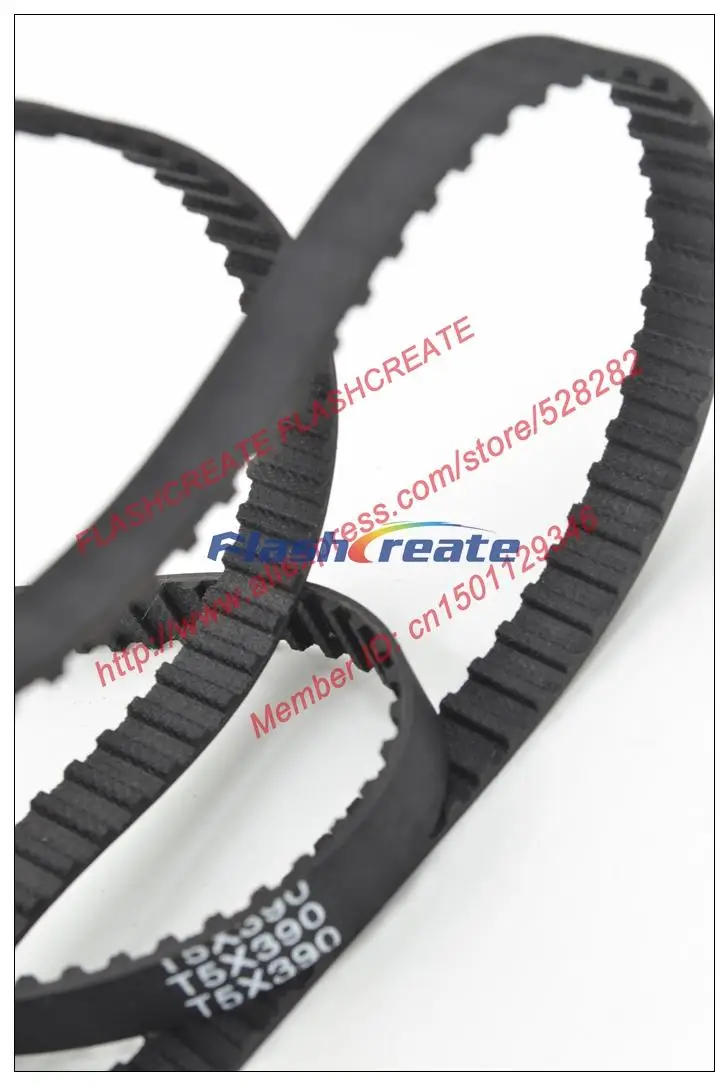 5 개/몫 390 T5 10 타이밍 벨트 톱니 78 너비 10mm 길이 390mm 고무 폐쇄 루프 벨트 390-T5 무료 배송