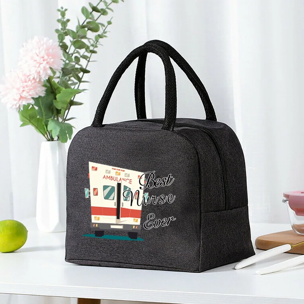 Insulated Lunch Bag Zipper Cooler Tote Thermal Bag Lunch Box Canvas Food Picnic Lunch Bags for Work Handbag Nurse Pattern Insulated Lunch Bag Zipper Cooler Tote Thermal Bag Lunch Box Canvas Food Picnic Lunch Bags for Work Handbag Nurse Pattern