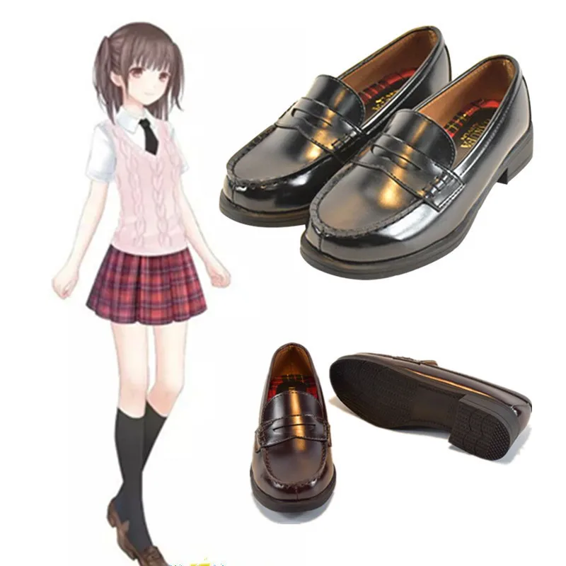 Cosplay Shoes Anime Japan Style Student Lolita Girl JK Shoes Women Block Heels PU Leather Loafers Casual Shoes