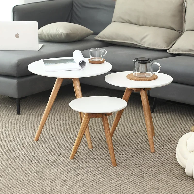 

Nordic style coffee small unit dining dual-purpose short circular small edge table living room sofa coffee