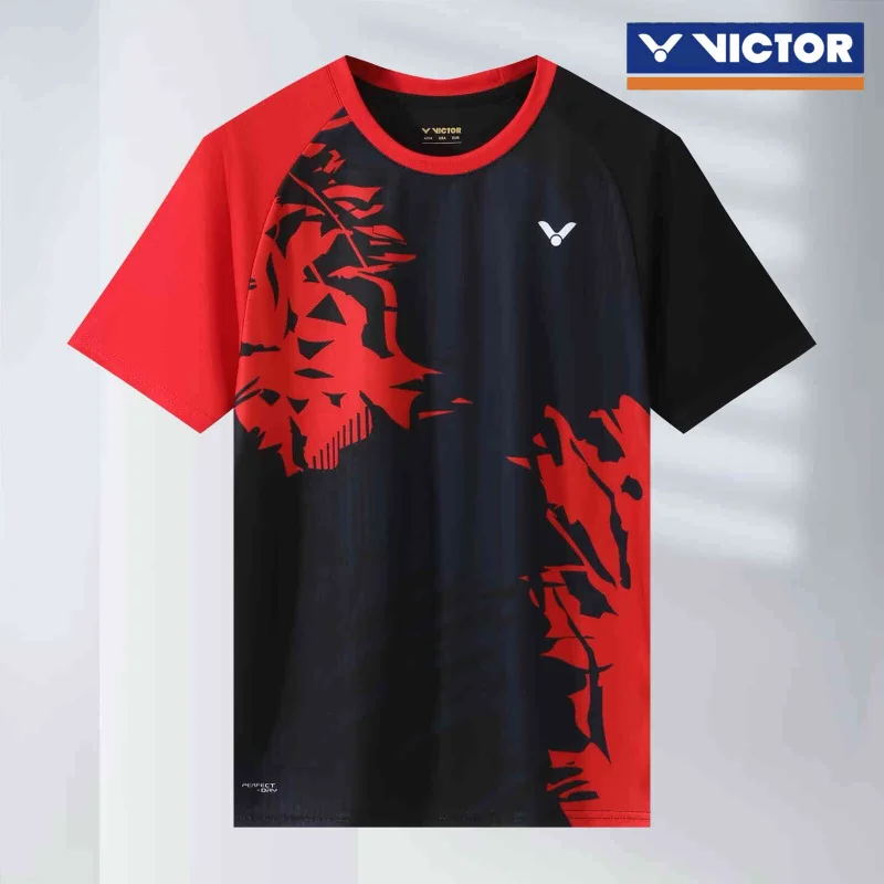 New Victor Victory Badminton Tennis Clothing Sport Short-sleeved T-shirt Comfortable Breathable Sweat-absorbing Quick-drying Top
