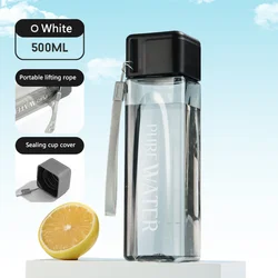 Personalized 500ml Portable Leak - Proof Heat - Resistant Sport Water Bottle (Black - 1pc)