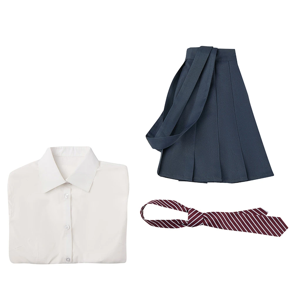 thumbnail image 4 of Disfraz de Anime Matilda the Musical para mujer, traje de uniforme escolar gris con corbata, atuendo de carnaval de Halloween para hombres, mujeres, niños y niñas, 4 of 5