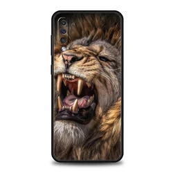 Majestic Lion Black Silicone Phone Case - Sleek Protective Cover - Samsung A12 (A1)