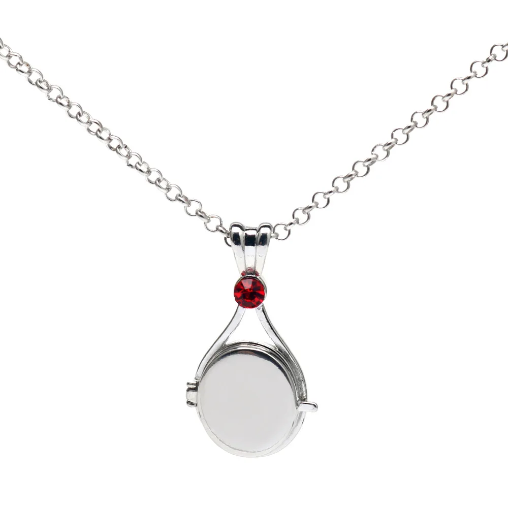 Necklace Pendant Anime Necklace Game Necklace H2O Red Sand Imprint Shell Necklace with Adjustable Flip Cover Fashion Women's Diamond Pendant Necklace