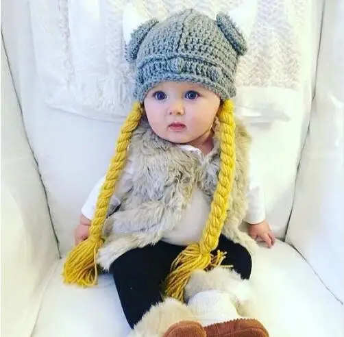

Шапка-Викинги для мальчиков и девочек 3-8 лет, из натурального хлопка