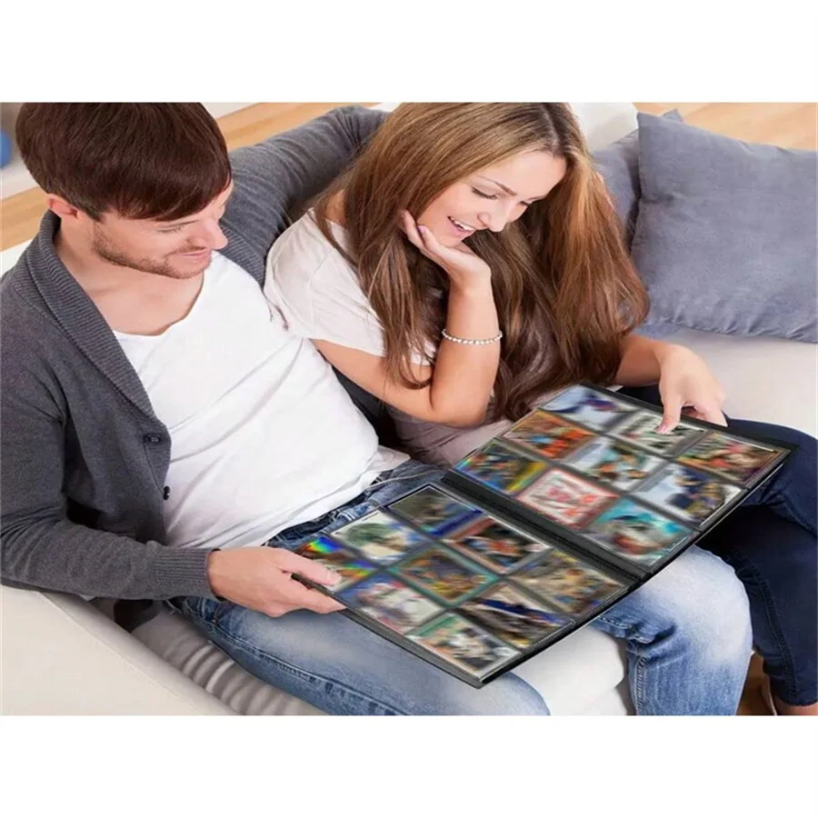 Trading Card Binder 9 Pocket Pages,20 Sheets 360 Game Card Book Binders for Soccer Basketball Cards,Sports & Game Cards trading card binder