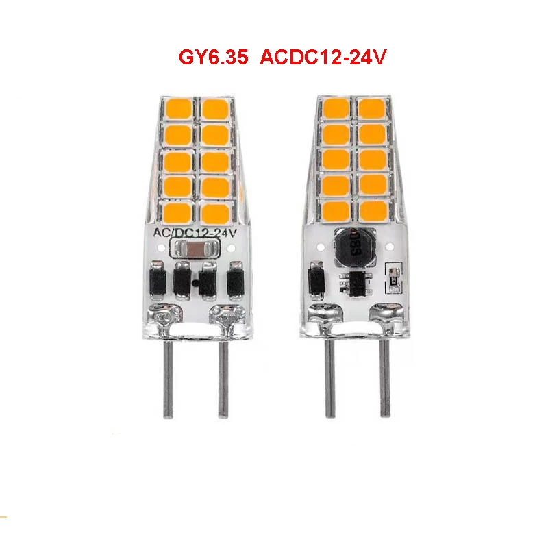 

5pcs 12V 24V Dimmable GY6.35 G4 LED Bulb 3W LED Corn Lamp 2835 Crystal Chandelier Pendant Light 3000k Natural White 4000k 6000k