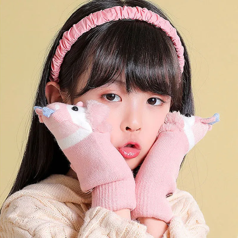 4-12 Years Children Winter Gloves for Girls Boys