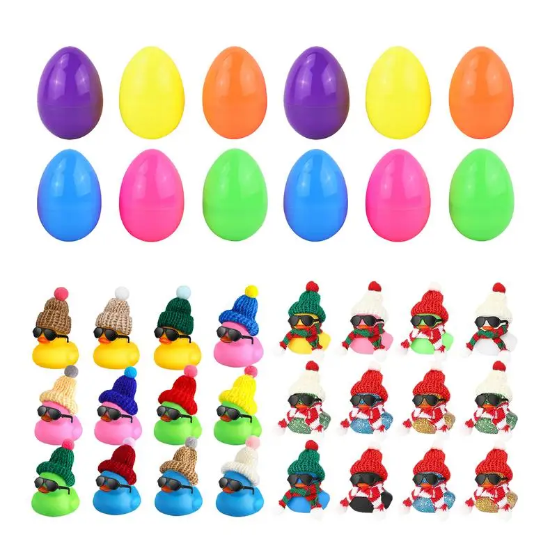 

Duck's Easter Egg Hunt Rubber Ducks Bright Colorful Unique Assorted Funny Rubber Ducks Easter Eggs Gift DIY craft for kids