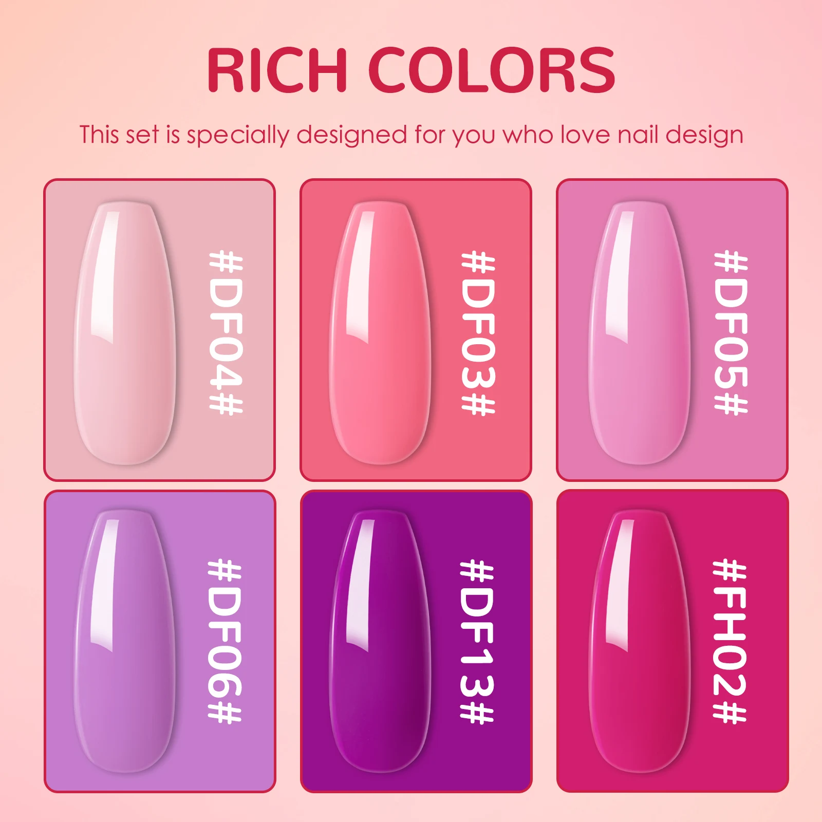 COSCELIA 6pcs Nail Gel Polish Kit Soak off UV LED Cured Long Lasting High Shine Soak Off Gel Polish Set for Nail Art Manicure 2