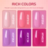 COSCELIA 6pcs Nail Gel Polish Kit Soak off UV LED Cured Long Lasting High Shine Soak Off Gel Polish Set for Nail Art Manicure 2