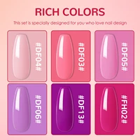 COSCELIA 6pcs Nail Gel Polish Kit Soak off UV LED Cured Long Lasting High Shine Soak Off Gel Polish Set for Nail Art Manicure 2