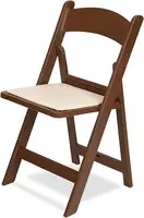 4 Pack Titan PRO Resin Folding Chair - Brown with Ivory Indoor/Outdoor Lightweight Folding Chair - Vinyl Padded Folding Chair 1
