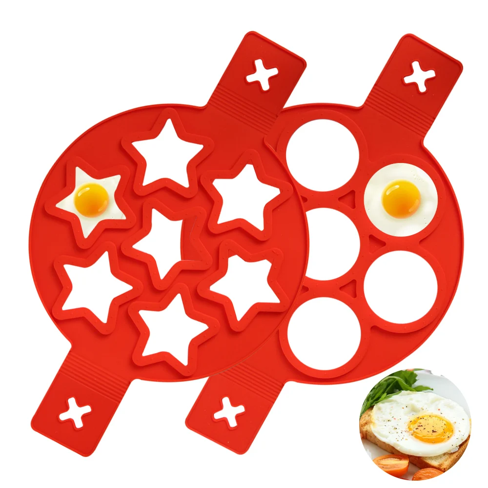 Nonstick Pancake Molds Ring Silicone Fried Egg Mould Reusable Pancake