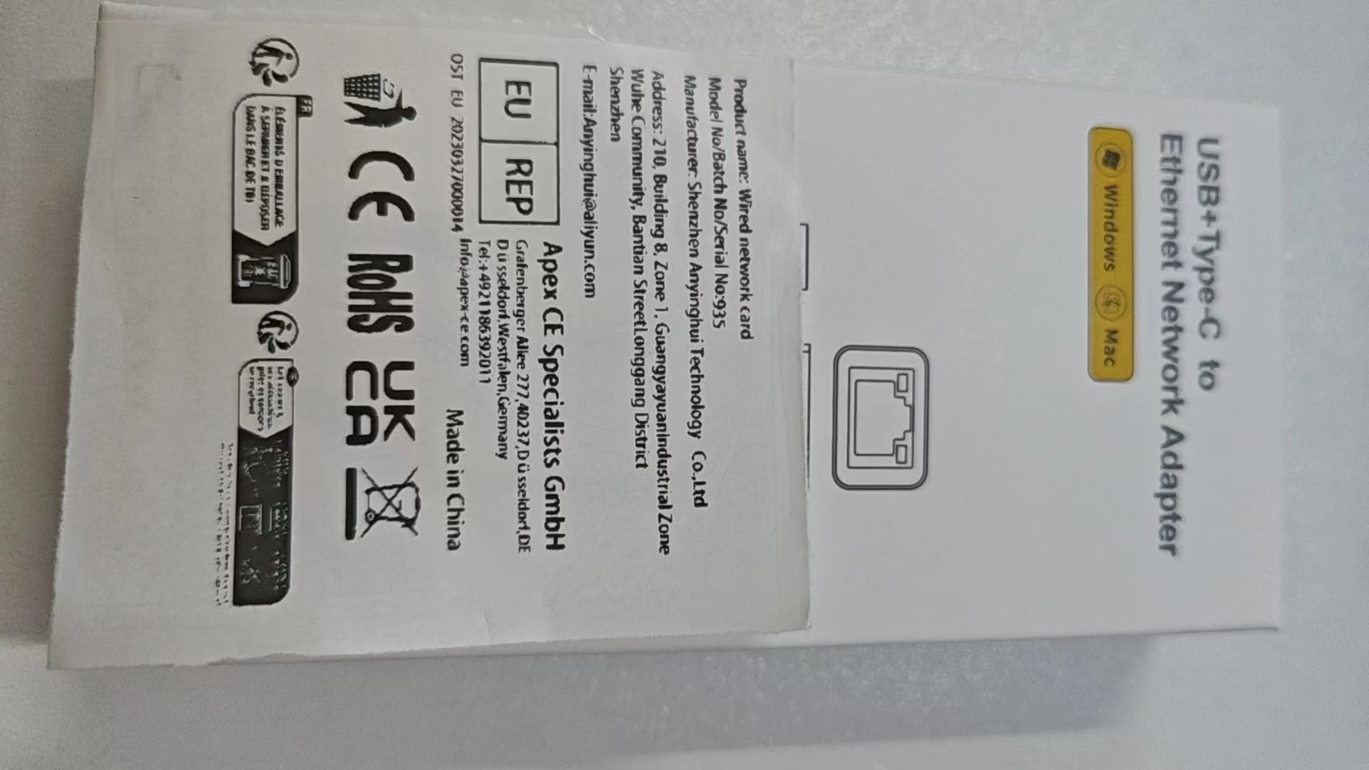 بطاقة شبكة 100 ميجا بت في الثانية - تحويل منفذ شبكة من النوع C إلى R45 لبطاقة الشبكة السلكية. نسخة خالية من السائق مناسبة لشركة سطح المكتب