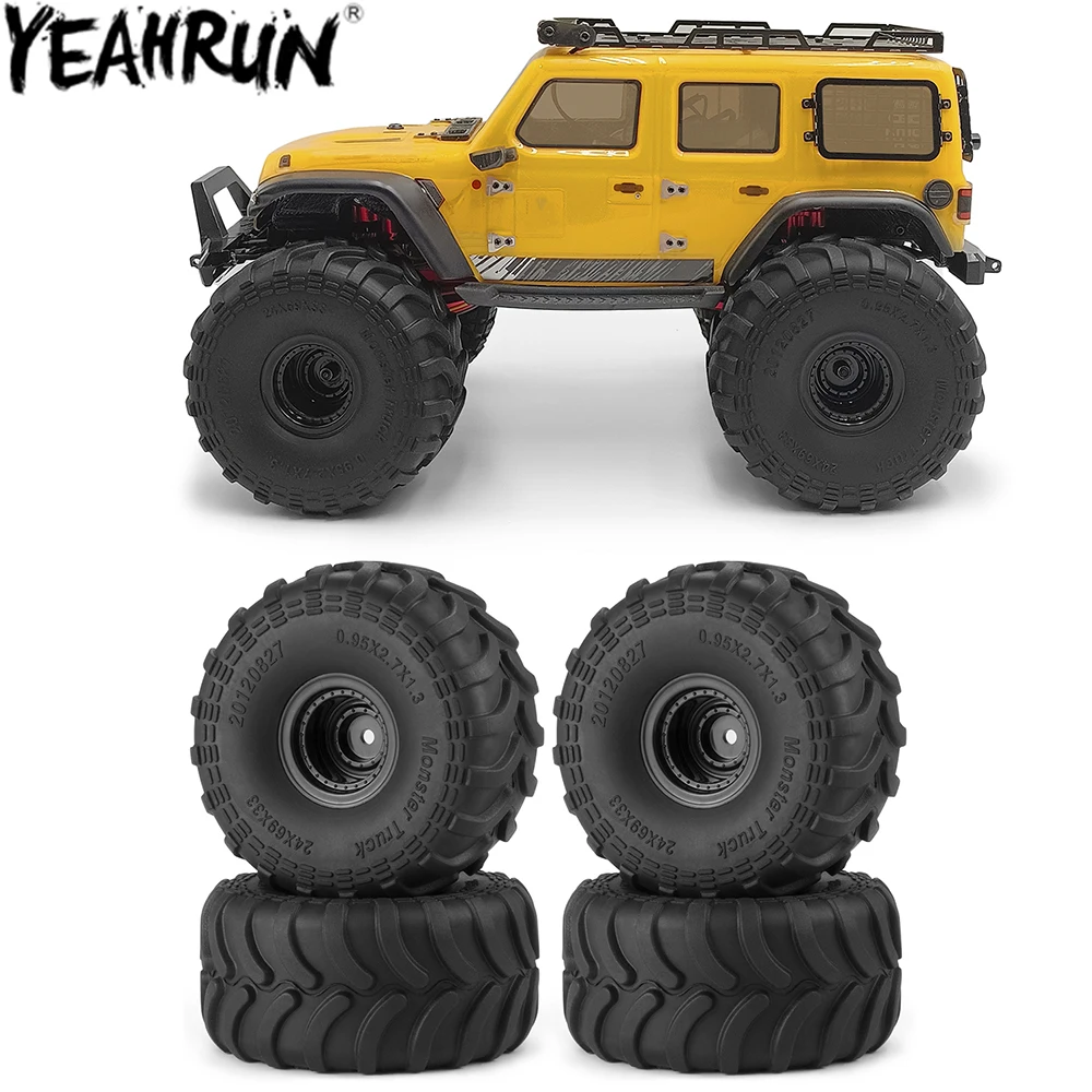 TCRC 4 Unidades De Rueda De Titanio Grado 5 Aluminio 1.0 Pulgadas Ruedas Hubs Para 1/24 Axial SCX24 TRX4M FCX24 Redcat Ascent-18 1/18 RC Crawler Piezas De Actualización De Coche