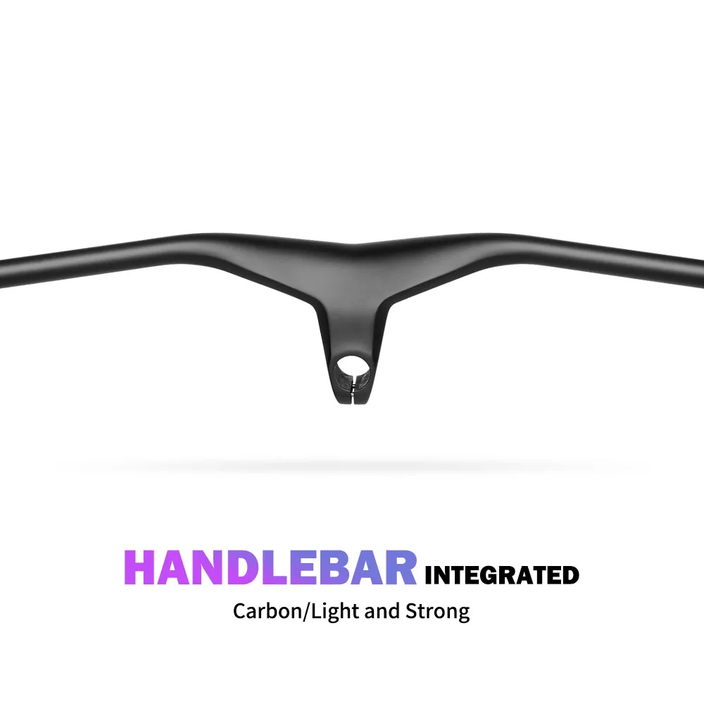 

Carbon Fibre Bicycle Handlebar Matte Black Carbon Handlebar Mtb 800mm Mtb Integrated Handlebars Stem 70/80/90/100/110mm