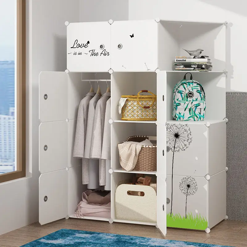

Simple wardrobe baby storage cabinet plastic box storage box large storage cabinet children's wardrobe bedroom furniture closet