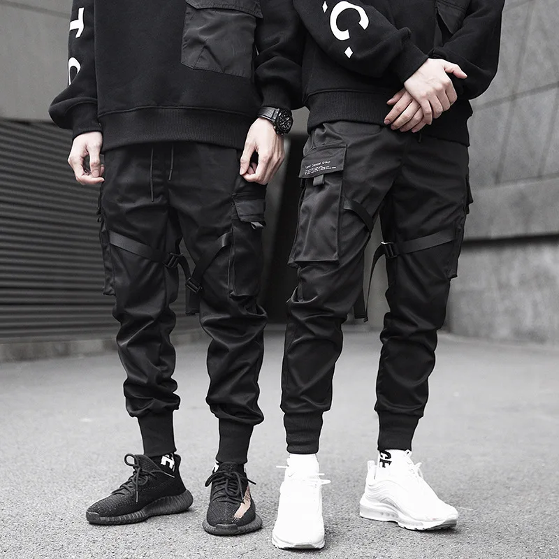 Hidden Black Warrior Casual Tactical Pant Paratrooper Functional Mens Cargo Pants Harajuku Fashion Skinny Streetwear Men Joggers 3