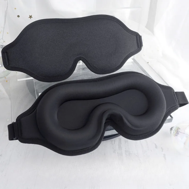 3D Block Out Light Sleeping Eye Mask Memory Foam Silk Sleep Mask Women Men For Eyes Sleep Masker Eye Shade Blindfold Sleep Aid 2