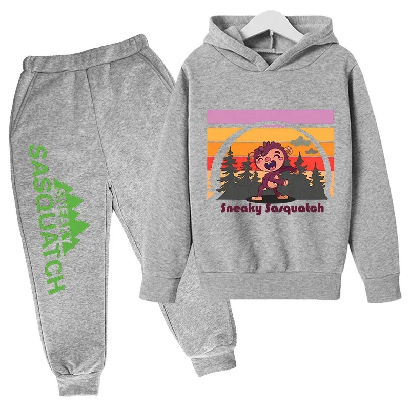 thumbnail image 1 of 2024 Nueva ropa para niños, conjunto de sudadera con capucha y pantalón, zapatillas deportivas, ropa deportiva para niños y niñas, otoño y primavera, 2 piezas, ropa para niñas pequeñas, 1 of 5