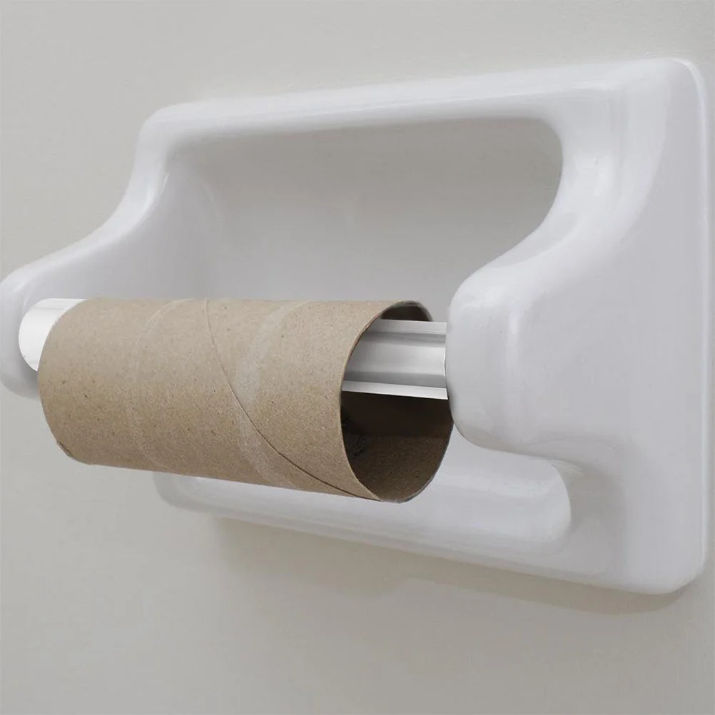 3 Pcs Toilet Paper Holder Replacement Rod Spring Adjusted Paper Roll Extender Holder Insert Bathroom Fixture Holders