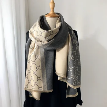 2025 Autumn and Winter New European and American Warm Scarf Women Long Style Air-conditioned Room Shawl Fashion Thickened