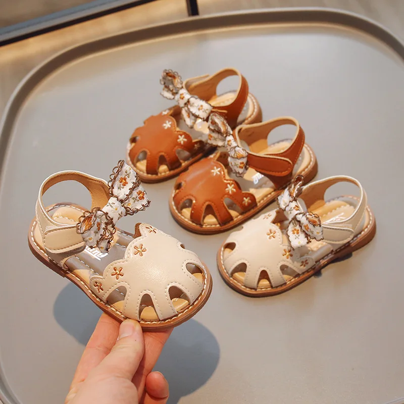 

Summer Infant Sandals Baby Girls Boys Anti-collision Toddler Shoes Soft Bottom Embroidery Kids Children Beach Sandals