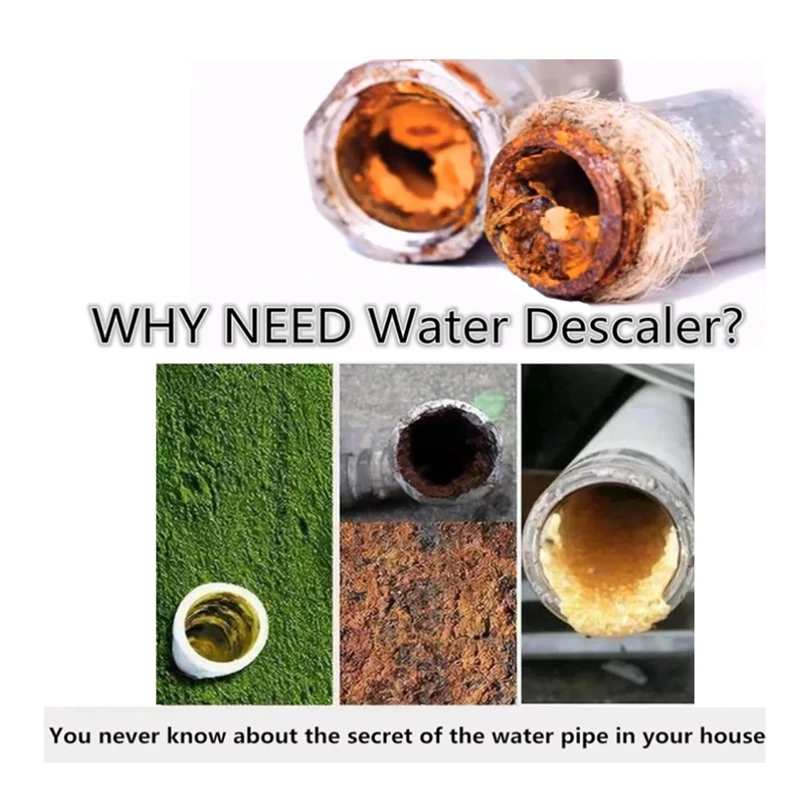 Water Descaler System Electronic Reduces Limescale Rust And Minerals No Chemicals Easy Installation US Plug