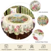 1 Piece of Easter Bunny Flower Print Round Tablecloth, 5 Sizes Available, Easter Bunny Flower Print Square Tablecloth, Edge Embossing Process, Wedding Decoration, Easter Spring Garden Tablecloth Decoration, Tablecloth for Daily Home Kitchen, Terrace, Easter Decoration 5