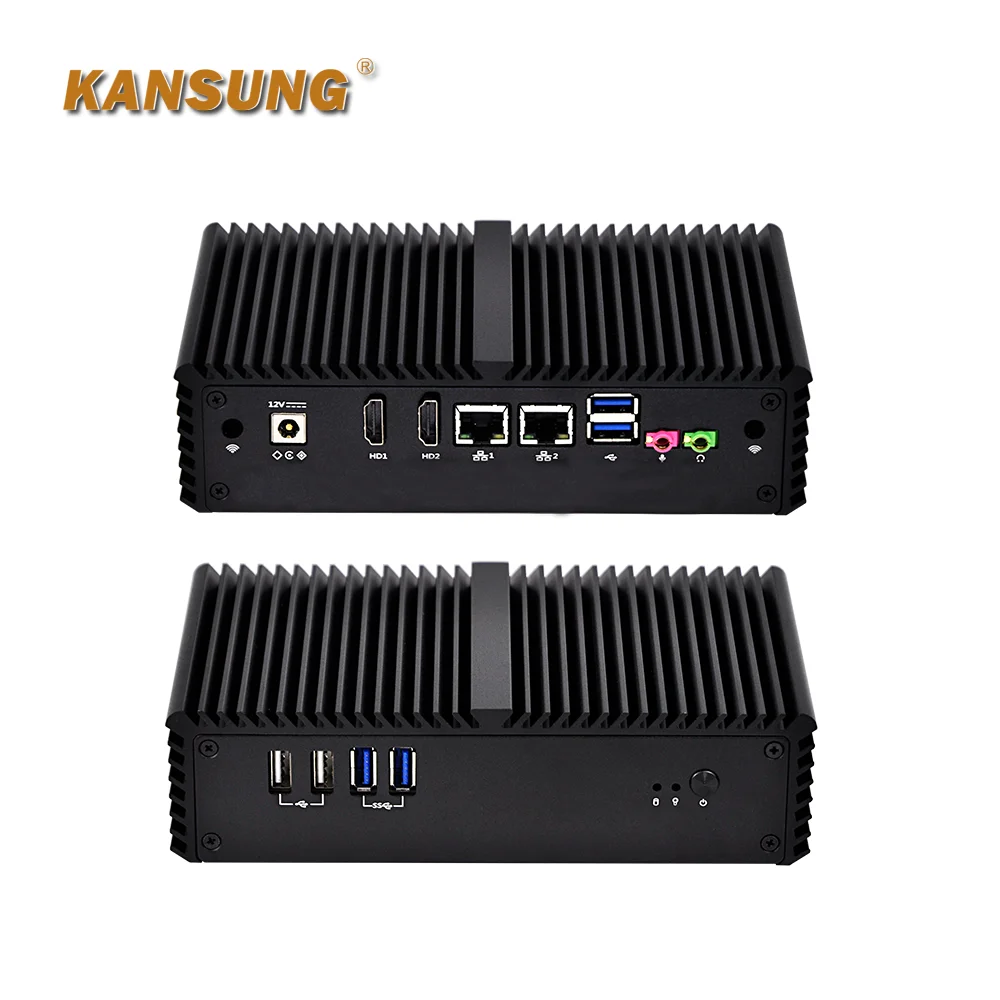 Kansung Ultra Low Power Ubuntu Dual Core I7 4500U Barebone Thin Client Windows Fanless Mini Computer Server Desktop Pc 12V