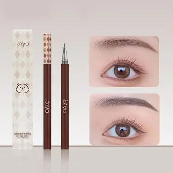 Biya Altra Thin Liquid Eyebrow Pen 0.01mm Waterproof Sweat-Proof Colorfast Easy-To-Draw Brown & Grey Eyebrow Pencil
