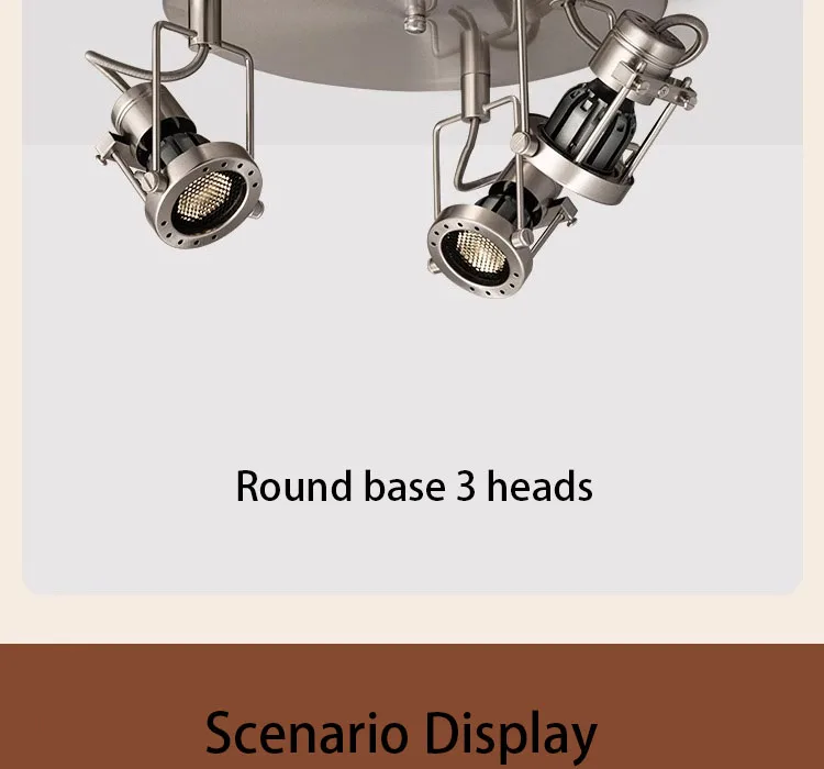 Led Spotlights Surface Mounted Spot Light Medieval Industrial Style Ceiling Lamp 2 3 Heads Adjustable Angle Painting Lighting