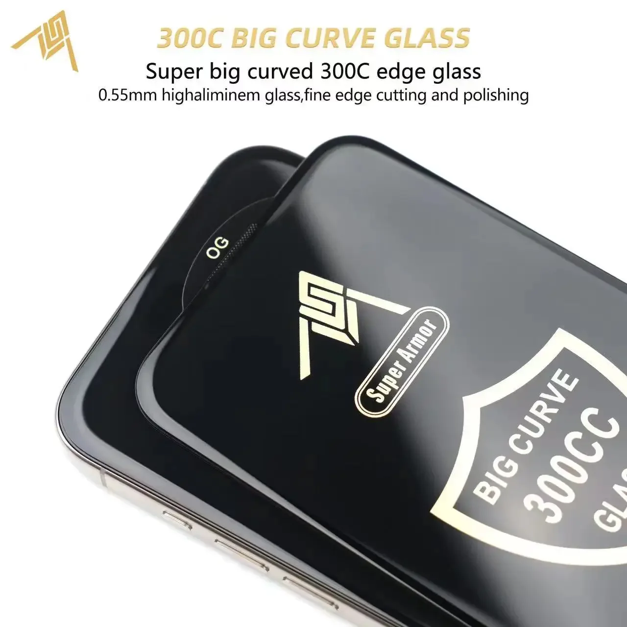 รูปสินค้า ฟิล์มกระจกนิรภัยโค้ง 300CC 2 ชิ้น ป้องกันรอย ไฟฟ้าสถิต สำหรับ iPhone 16/17 Pro Max