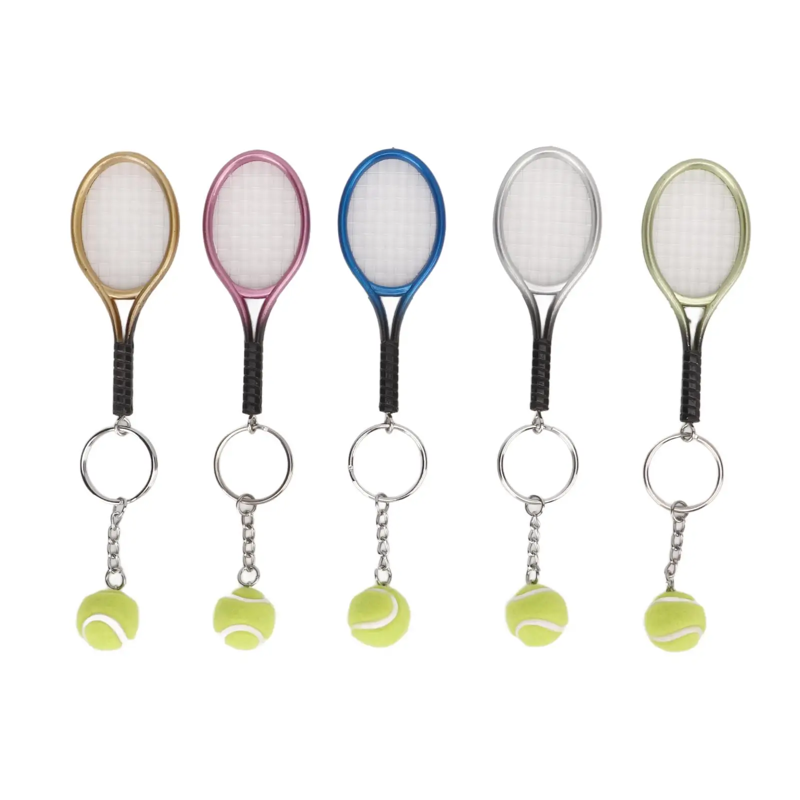 Tennis Ball Keychain with Tennis Racket Design Lightweight and Compact Perfect Gift Idea Durable and Functional