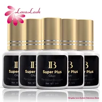 2/5/10 Bottles Original IB Ibeauty Super Plus Glue for Eyelash Extensions 5ml Korea IB Gold Cap False Eyelash Glue Makeup Tools 1