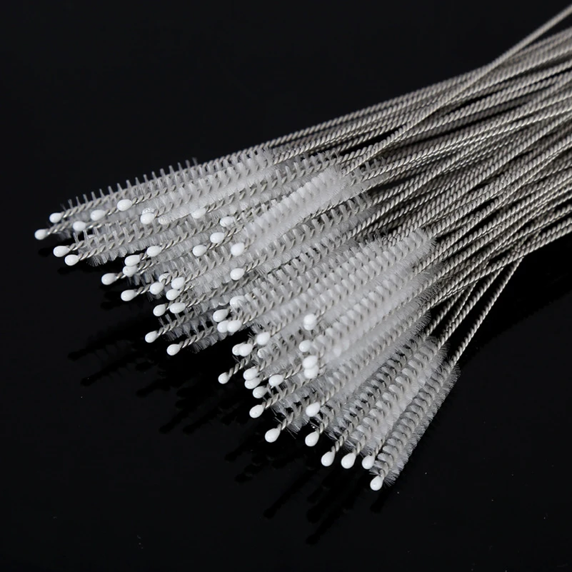 

40Pcs/100Pcs Reusable Straw Cleaning Brush Bulk Stainless Steel Soft Hair Glass Tube Nylon Cleaner Brushes