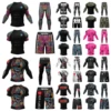 4 Pieces Cody Lundin Sportsuit Skeletal Print  jiu jitsu Grappling Rashguard Set Men Running Gym Tracksuit Compression MMA kits 5
